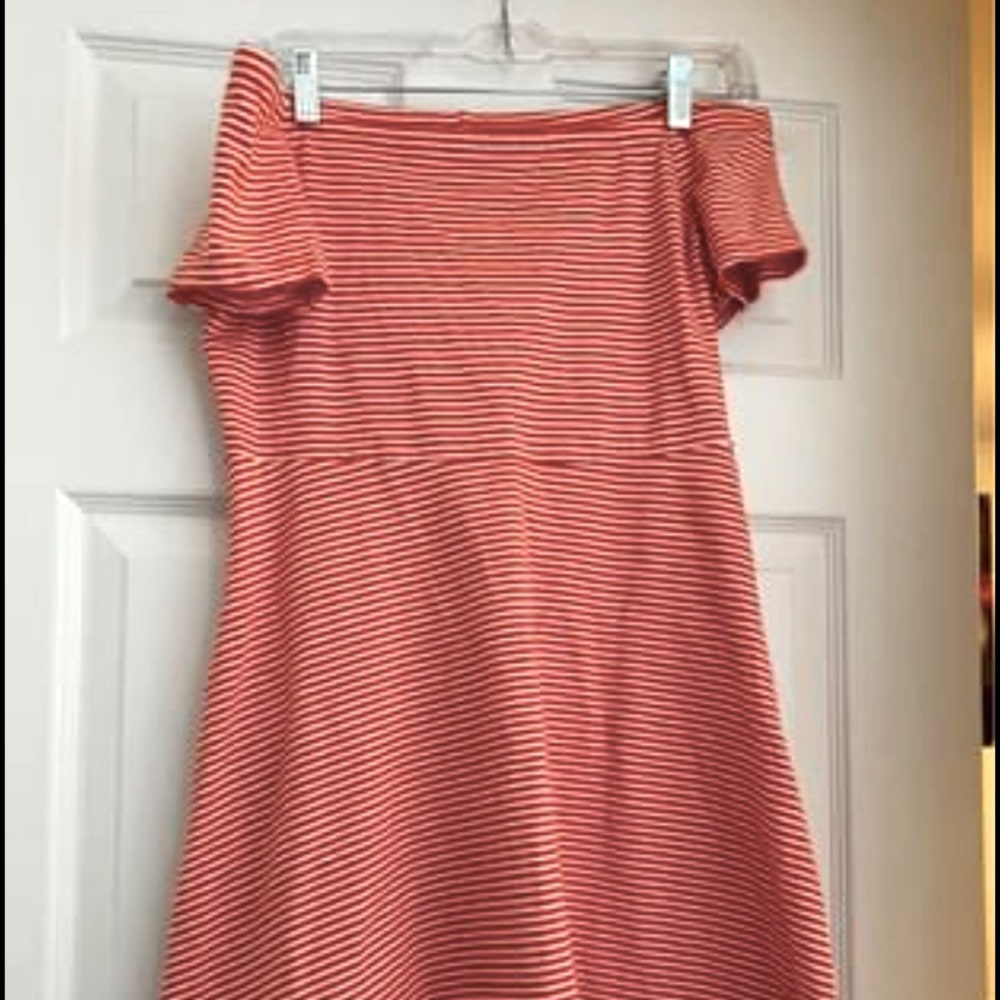 Orange Striped Dress